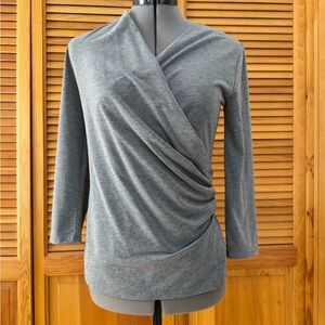 Gray Women's Draped Top